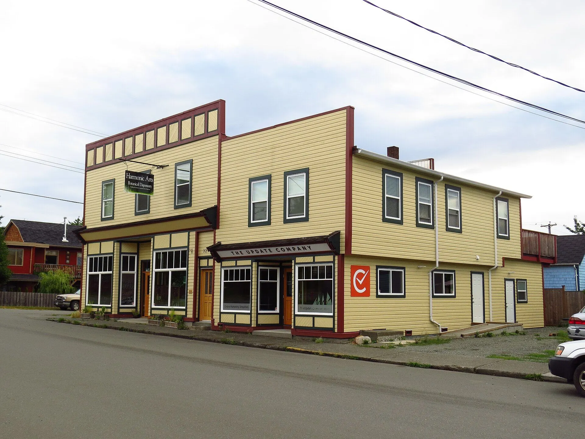 Heritage storefronts on Dunsmuir Avenue, Cumberland